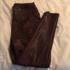 Faux leather leggings